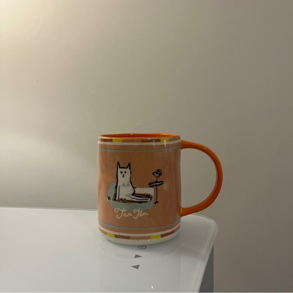 Anthropologie The Original Tinned Fish StoneWare Mug - Tin Tin